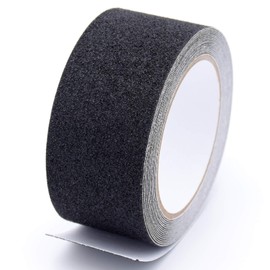 Anti Slip Tape,YMWALK Black High Traction Grit Non Slip Pad, Strong Grip Abrasive Non-Slip Tape Abrasive Tape Safety Track Tape for Stairs, Tread Step, Outdoors and Indoors (5cm x5m)