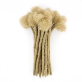 Golden Color Dreadlock Extensions Human Hair 8 Inch 30 Strands 100% Full Handmade Permanent Loc Extension Human Hair