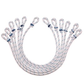 FLAGLY Premium Flag Loops for Attaching Flags and Flags to Flagpole, for Flagpoles up to 100 mm Diameter, Length = 41 cm, Flagpole Accessories (6, White)