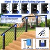 CKE 60 Pack Black Invisible Cable Railing Kit, T316 Stainless