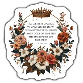 Unbranded INSPIRATIONAL BIBLE VERSE Magnet, FLORAL CROWN DESIGN, CHRISTIAN FAITH QUOTE, D