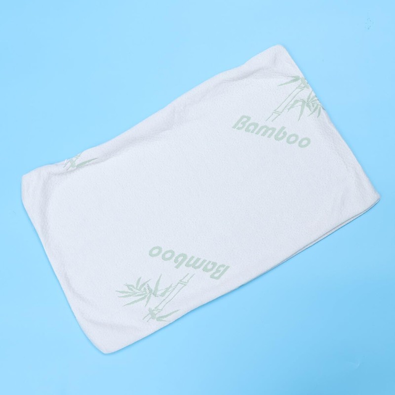 Toyvian Ergonomic Bamboo Fiber Neck Pillow Cover for Cervical Relief