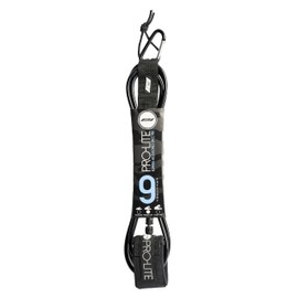 Pro-Lite Freesurf Series Surfboard Leashes (Black, 9'0)