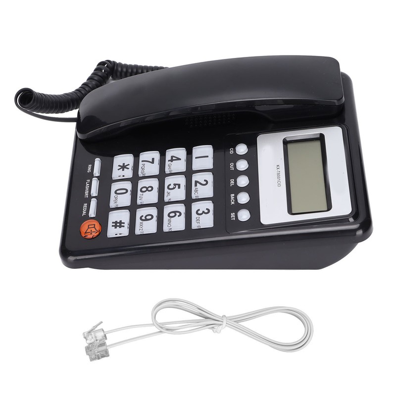KXT8001CID Corded Telephone Multifunctional Wired Landline Phone with LCD Display