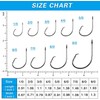 Fishing Hooks Ultra Point Circle Hooks,50PCS High Carbon Steel Offset