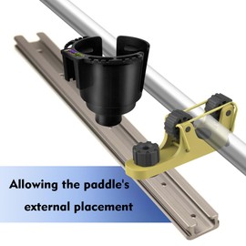 2 PCS Extend Kayak Paddle Holder Kayak Track Mount Accessories for Holding Standard Paddle, Kayak Oar Holder Kayak Rail Accessories for Fishing Kayak