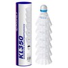kunli KL-350 Nylon Badminton Shuttlecocks, 6 Pack, White, Medium