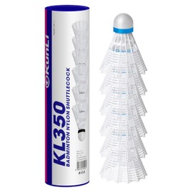 kunli KL-350 Nylon Badminton Shuttlecocks, 6 Pack, White, Medium