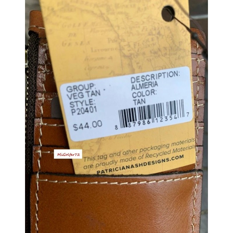 Patricia Nash NWT ALMERIA Leather Credit Card Wristlet RFID -