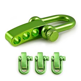 Set of 3 Stainless Steel Shackle Screw Adjustable, High Quality For Paracord Bracelets Cords and Lizard, Metallic Green, Colour: Green – Brand Ganzoo