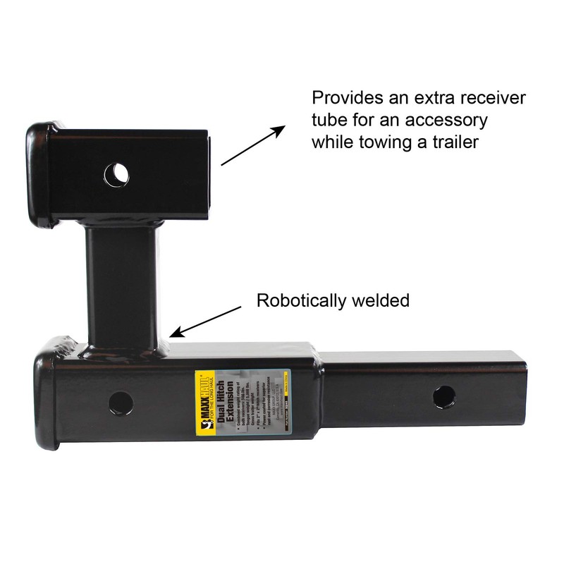 MAXXHAUL 50248 Dual Hitch Extension with Single Post