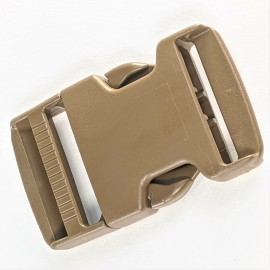 Duraflex 1.5” inch(38mm) Quick Side Release Buckle -Coyote Brown- Flat - Made in the USA