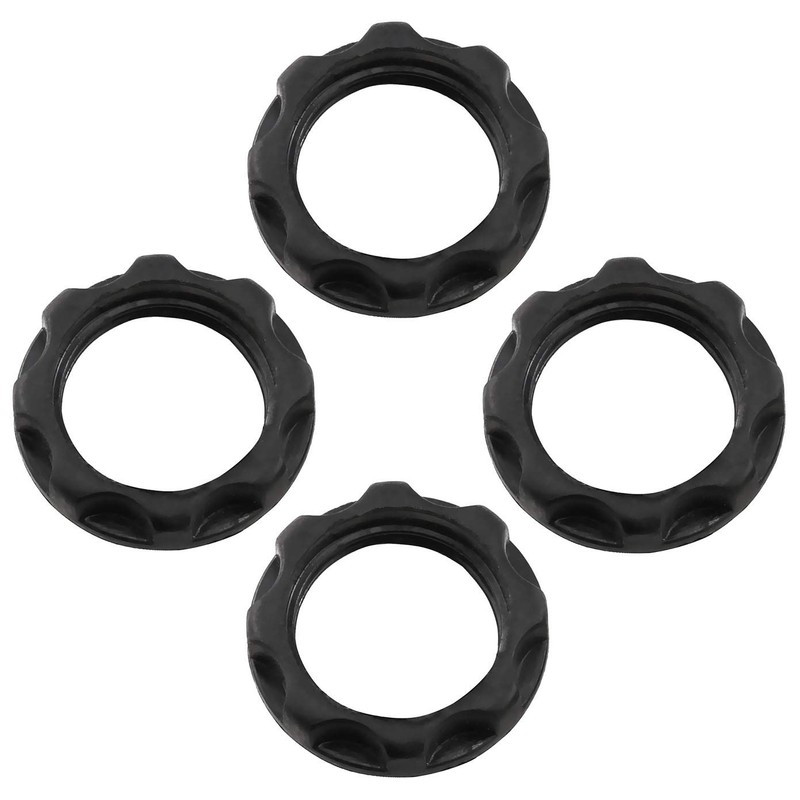 E-outstanding E12 Light Socket Ring 4PCS 3/4 Inch I.D Black