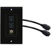 RiteAV (1 Gang Decorative 2 HDMI Black Coax Wall Plate