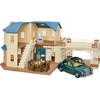 Sylvanian Families Blue roof house with carport Deluxe set 22-CL New