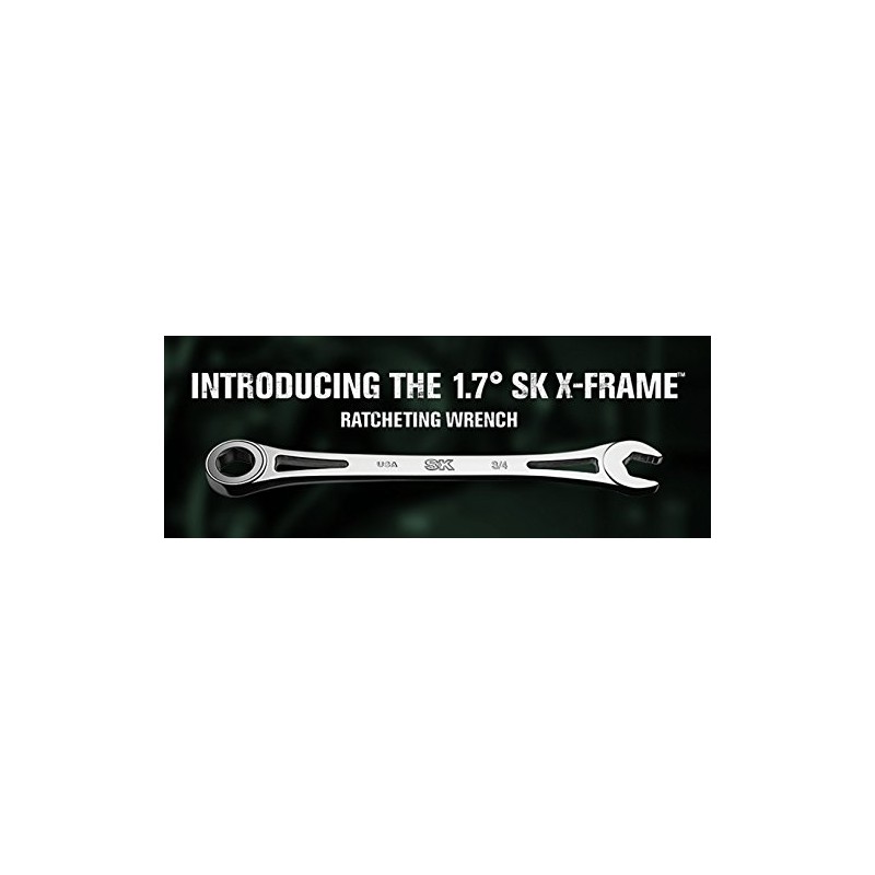 SK Tools USA 18MM, 6 Point, X-Frame® Combination Ratcheting Wrench