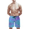 Homokoir Men's Summer Quick Dry Swim Trunks Mermaid Beach Board