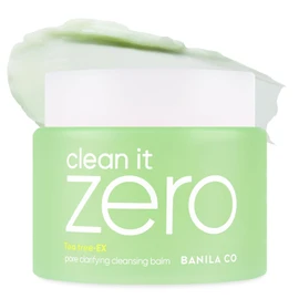 Banila Co Clean it Zero Pore Lightening Cleansing Balm Korean Makeup Remover Cleanser for Oily Skin and Acne Made with AHA-PHA and Tea Tree Extract (180 ml)