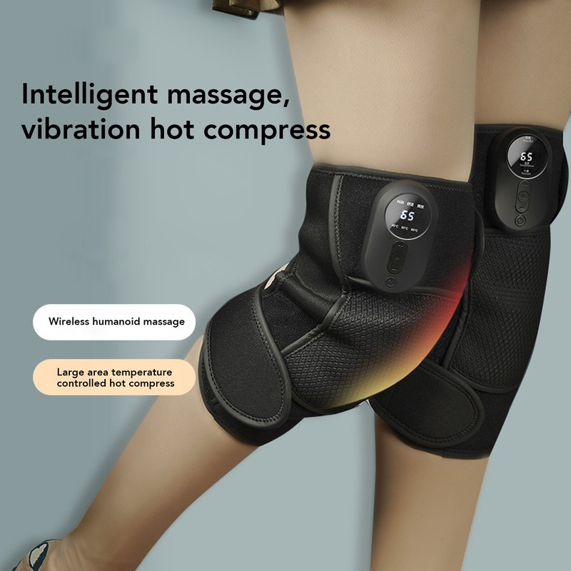 1 Pair Heated Knee Brace Wrap Graphene Heating Cordless Knee