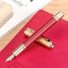 Jinhao 92 Pluma estilográfica roja punta media, metal sólido con