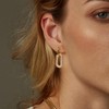 Hanaoops Hoop Earrings for Women Hanging Double Oval Hoop Earrings