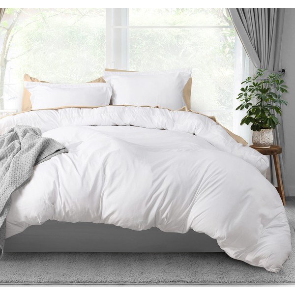 Utopia Bedding Duvet Cover Full Size Set with 2 Pillow Shams, 3 Pieces Comforter Cover with Zipper Closure, Ultra Soft Brushed Microfiber, 80 X 90 Inches (Full, White)