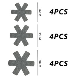 12 Pieces Pot Protector Pads, Pan Dividers, Kitchenware Stacking Dividers Pads, Non-slip Protective Pads, Cookware Heat Insulator Protectors, Cooking, Catering Pot Protectors (Gray)