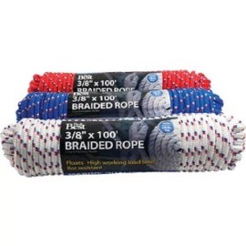 Do It Best 10-Marine Quality 3/8" x 100' Assorted Colors Diamond Braided Polypropylene Rope