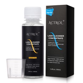 Eyelash Cleanser Concentrate 100ml Passion Fruit Professional Lash Extensions Shampoo Concentrate Natural Foaming Cleanser DIY Paraben & Sulfate Free Non-lrritating Wash for Extensions Lashes with Salon Home Care-Makes 60ml Bottles Eyelash Shampoo