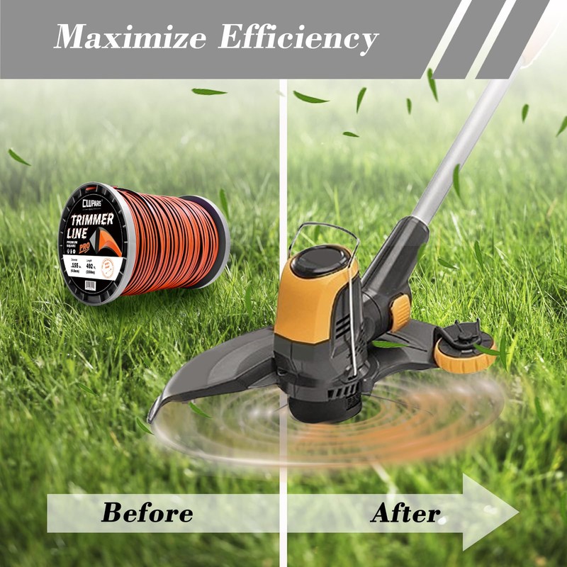 Cluparis 5-Pound Super Heavy Duty Trimmer Line .095-Inch-by-1365-ft Square Pro