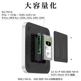 Mac mini Docking Station Type C 10in2 Silver/M.2+2.5" SSD/HDD HDMI Displayport TypeA x 3 TypeC SD microSD/Mac mini M2 Mac mini M1 Windows/m.2 ssd case mac mini hub mac mini hub/model number:MC25ProMax