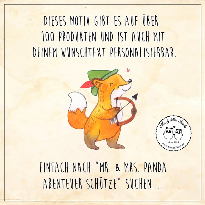 Mr. & Mrs. Panda Grußkarte Abenteuer Schütze - Geschenk, Optimismus,