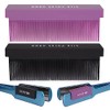 SILK PRESS COMB - Flat Iron Comb Attachment - Hair Straightener Comb Attachment - Grip Comb for Flat Iron - Heat Resistant Comb - Universal Size - Professional & Silky Result - Straightening 2x Faster (BLACK)