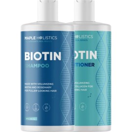 Maple Holistics Biotin Champú Y Acondicionador  Para Pérdida De Cabello