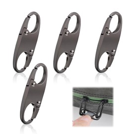 4 Pcs Anti Theft Zipper Lock,Detachable S Clips for Backpacks,Metal Rucksack Zipper Clip,Small Bag Lock,Mini Zipper Connectors,Backpack Lock for Suitcases,Luggage,Traveling,Outdoor Sports