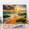TISHIRON Paint by Numbers for Adults, Beach DIY Painting by