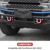 SQQP Bumper Tow Hook Covers Compatible with Ford Bronco 2021-2024+Exterior