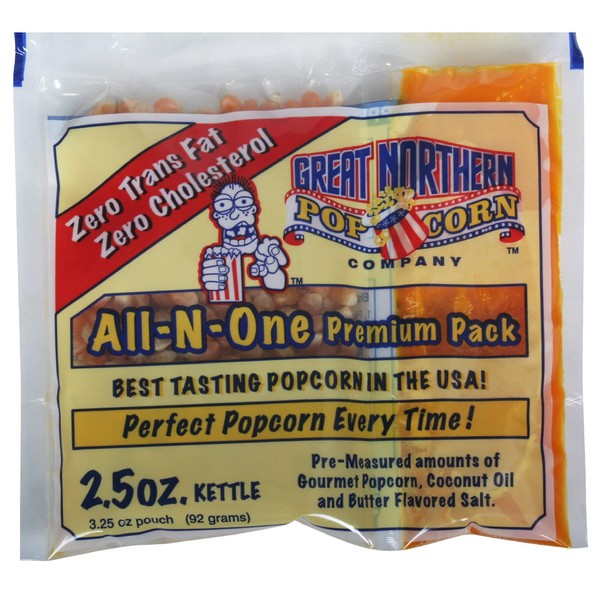 4098 Great Northern Popcorn Bulk Case (80) of Premium Quality Popcorn Portion Packs , 2.5 ounce (Pack of 1)