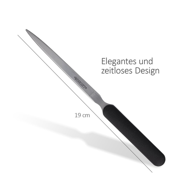 Westcott E-29692 00-I Letter Opener with Black Plastic Handle (Pack