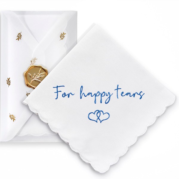 W&F GIFT Handkerchief - 12" x 12" - Something Blue