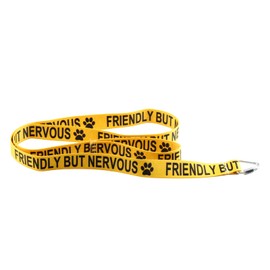 JXGZSO Friendly But Nervous/Give Me Space Dog Working Dog Lead Rescue Dogs Anxious Dogs Gift (Friend B Nervous L CA)