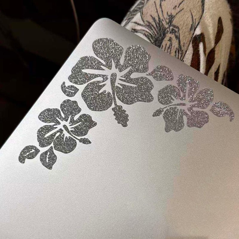 Hibiscus Laptop Stickers, Hawaiian Flower Stickers