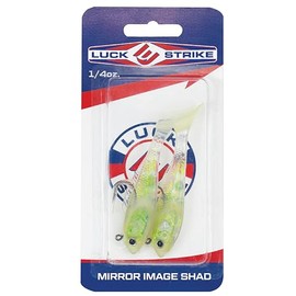 Luck E Strike Mirror Image Shad Paddle Tail Soft Plastic Swimbait, 3 Inch, 2 Pack, Natural