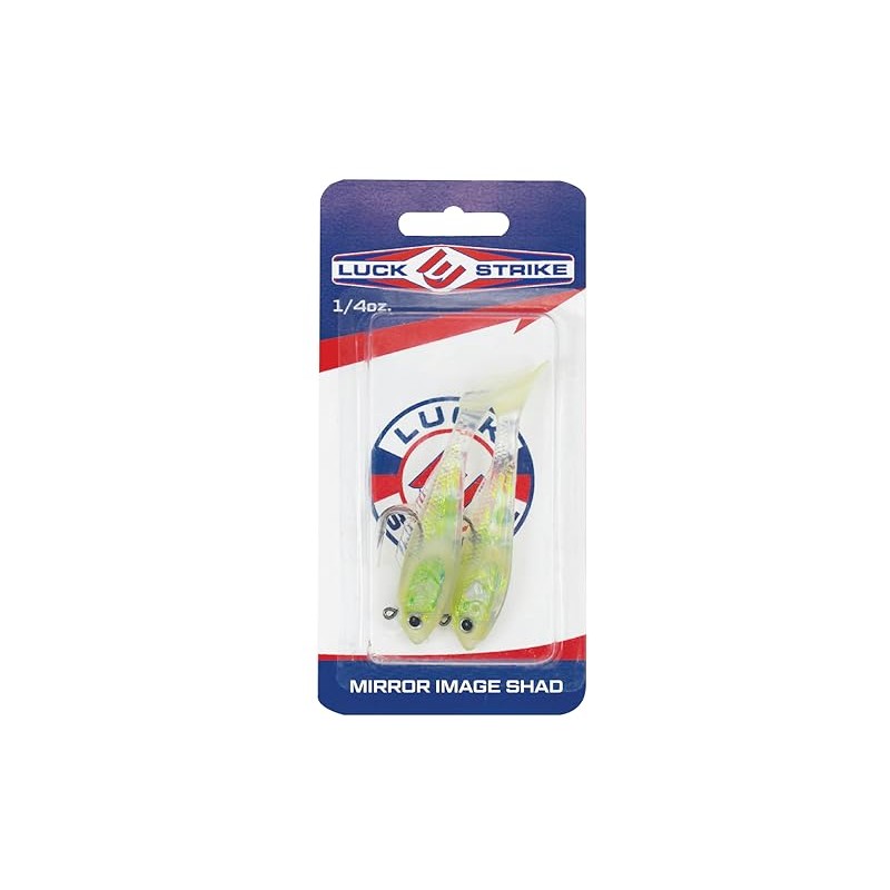 Luck E Strike Mirror Image Shad Paddle Tail Soft Plastic