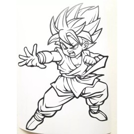 Kid Goku Super Saiyan Sticker Vinyl Decal Great for Windows Walls Waterproof!