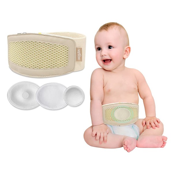 Umbilical Hernia Belt Baby Belly Button Band Infant Newborn Belly Support Band Wrap Baby Abdominal Binder Umbilical Truss Cord Adjustable Navel Band - Medium