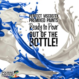 Pouring Masters Royal Blue Metallic Pearl Acrylic Ready to Pour Pouring Paint – Premium 32-Ounce Pre-Mixed Water-Based - for Canvas, Wood, Paper, Crafts, Tile, Rocks and More