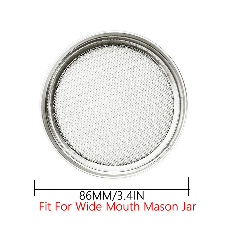 4 Pack Mason Jar Sprouting Lids - Wide Mouth Mason