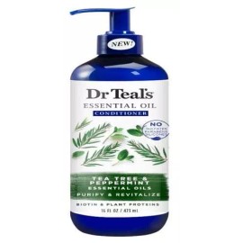 Dr Teal's Essential Oil Tea Tree & Peppermint Biotin Protein Conditioner, 16 oz.
