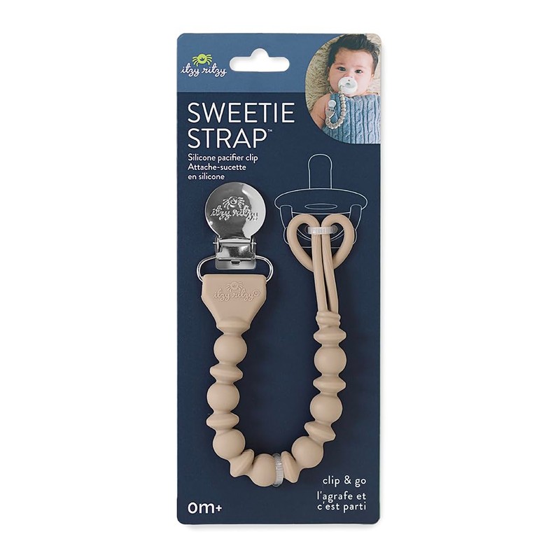 Itzy Ritzy Silicone Pacifier Clip; 100% Food Grade Silicone Pacifier